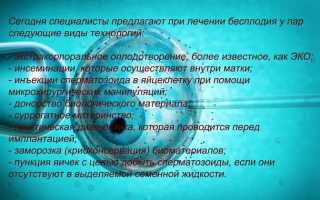 Вспомогательные репродуктивные технологии в урологии